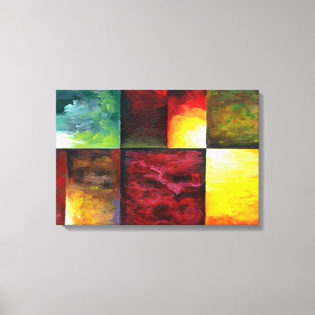 Contemporary Abstract Painting Canvas Print (Front)