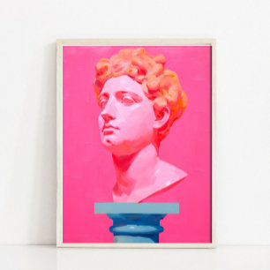 Contemporary Abstract Statue Painting, Abstract Pi Poster