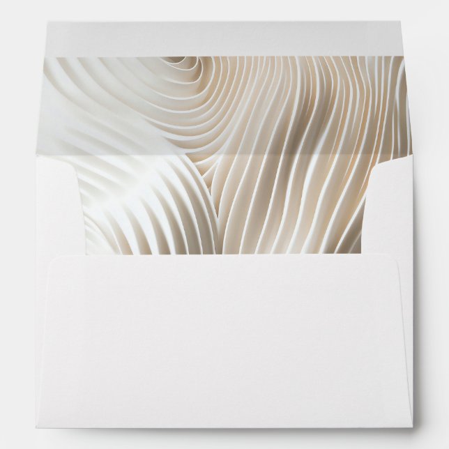 Contemporary abstrakt 3d address wedding envelope (Back (Bottom))