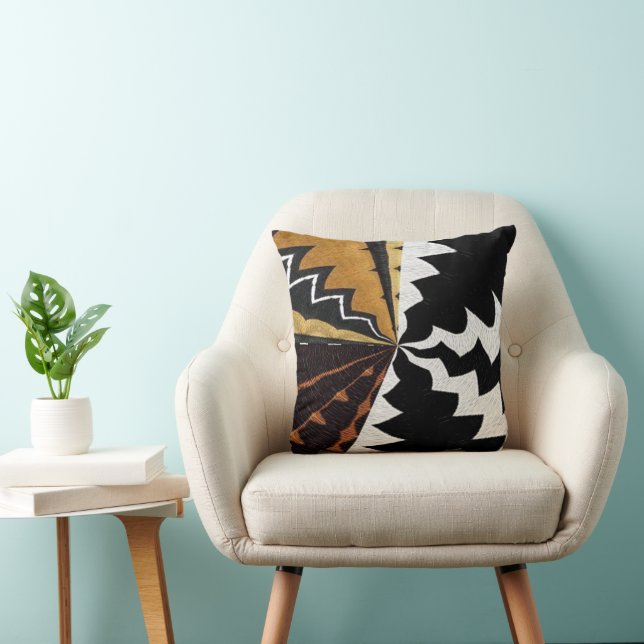 Contemporary African Graphic Print Cushion (Chair)