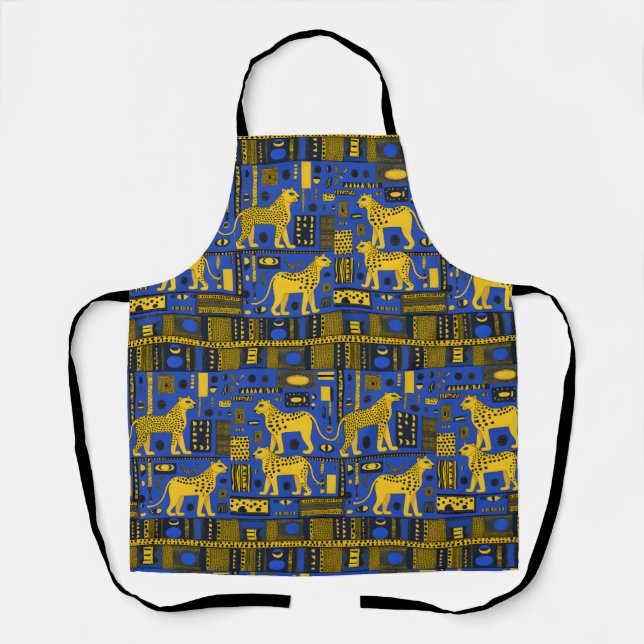 Contemporary African Leopards Apron (Front)