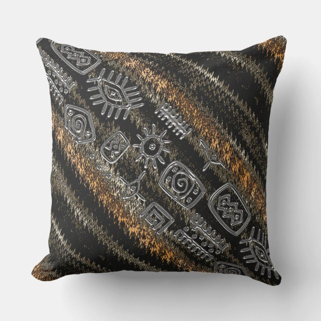 Contemporary African Motif Design Cushion (Front)