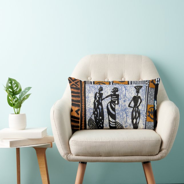 Contemporary: African Style Design Lumbar Cushion (Chair)