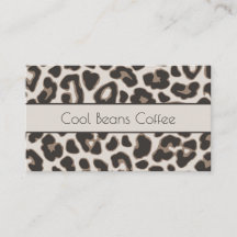 Contemporary Animal Print Business Card