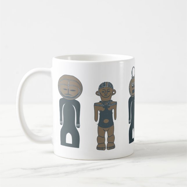 Contemporary art Abstract Face Coffee Mug (Left)