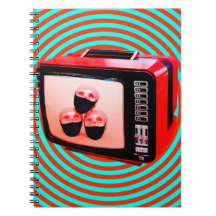 Contemporary art collage. Tv news Corona virus con Notebook