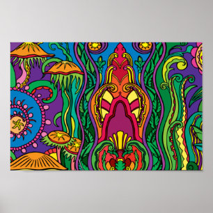 Contemporary Art Deco Colourful Poster