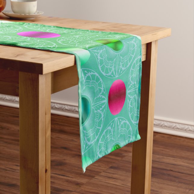 Contemporary Art Deco–Inspired  Short Table Runner (In Situ)