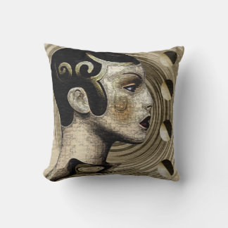 Contemporary Art Deco–Nouveau Fusion Cushion