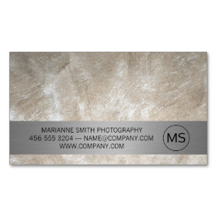 Contemporary Art   Executive   Realtor Magnetic Business Card