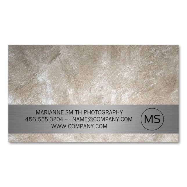 Contemporary Art | Executive | Realtor Magnetic Business Card (Front)