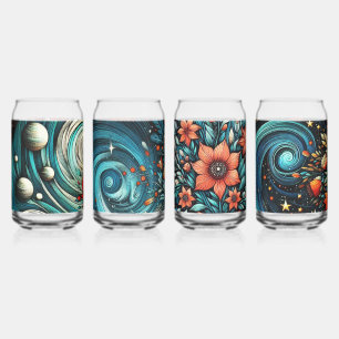 Contemporary Art Flowers In Space Can Glass