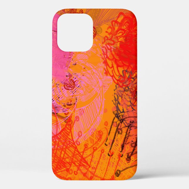 Contemporary art. Hand made art. Colourful texture Case-Mate iPhone Case (Back)