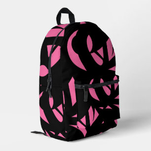 Contemporary Art Hot Pink / Black Printed Backpack