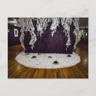 Contemporary Art Installation Purple and White Postcard
