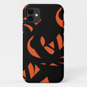 Contemporary Art Orange / Black iPhone 11 Case