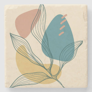 Contemporary art posters stone coaster