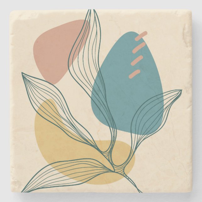 Contemporary art posters stone coaster (Front)