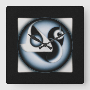 Contemporary Art  Square Wall Clock