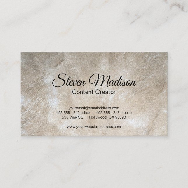 Contemporary | Artistic | Classic Business Card (Front)