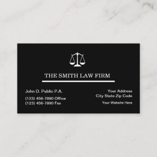 Contemporary Attorney Business Cards