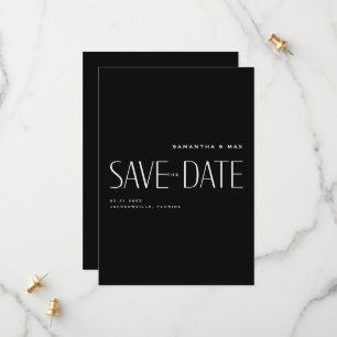 Contemporary B/W Wedding Save the Date