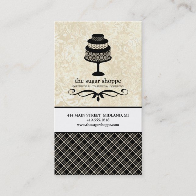 Contemporary Bakery Business Cards (Front)
