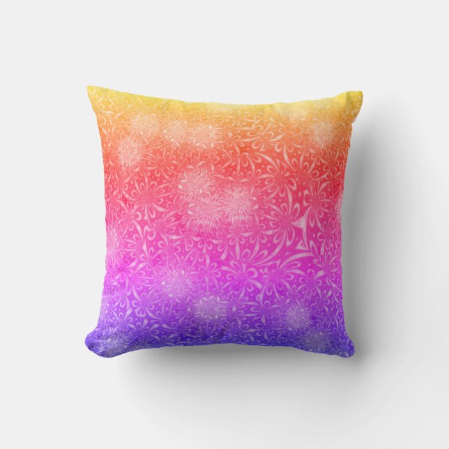 Contemporary Batik Motif Flowers and Firework Cushion (Front)