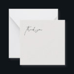Contemporary Beige Wedding Blank Thank You Card<br><div class="desc">Contemporary blank thank you note card.  Beige.  Personalised.  Wedding Thank you card.</div>