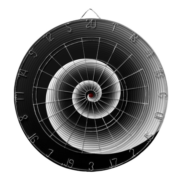 contemporary black and white dartboard (Front)