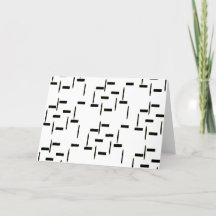 Contemporary Black and White Note Card