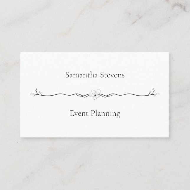 Contemporary Black and White Professional Business Card (Front)