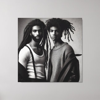 Contemporary Black Love Canvas Print