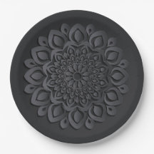 Contemporary Black Paper Cut Mandala