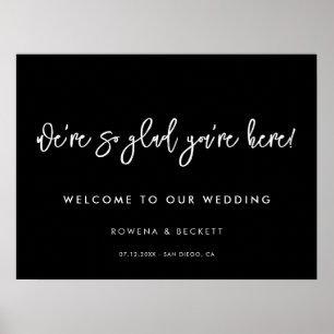 Contemporary black wedding So glad you're here Poster