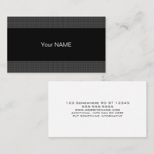 Contemporary Black White and Grey Business Card