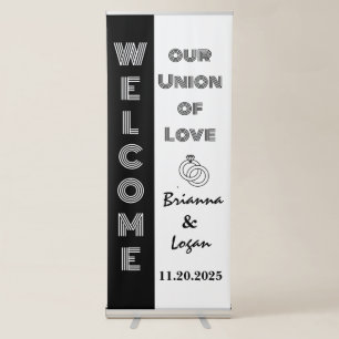 Contemporary Black & White Wedding Banner