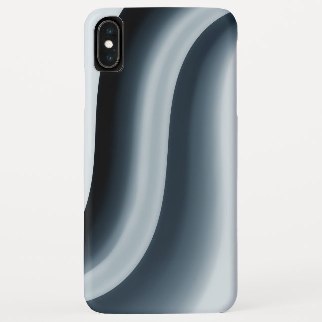Contemporary Blue Curvy Shaped Case-Mate iPhone Case (Back)