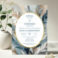 Contemporary Blue Elegance Commitment Ceremony