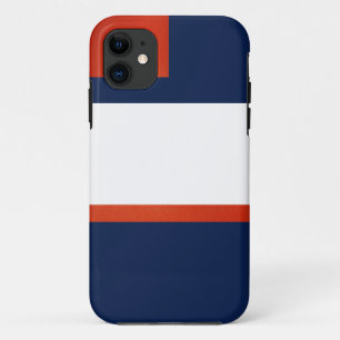 Contemporary Blue. Orange & White iphone cases