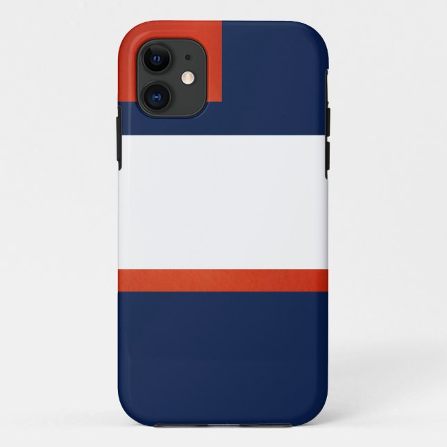 Contemporary Blue. Orange & White iphone cases (Back)