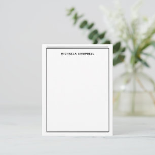 Contemporary Bold Two Border Professional Personal Card
