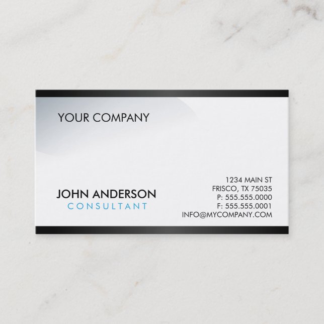 Contemporary Business Card (Front)