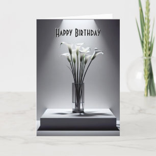 Contemporary Calla Lily Bouquet Card