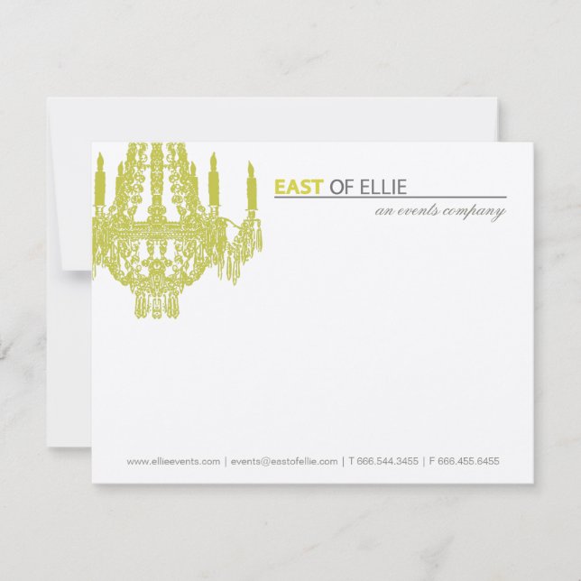Contemporary Chandelier Notecards (Front)
