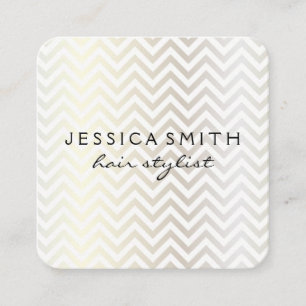 Contemporary Chevron Pattern Square Business Card