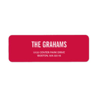 Contemporary Chic Address Labels - Raspberry