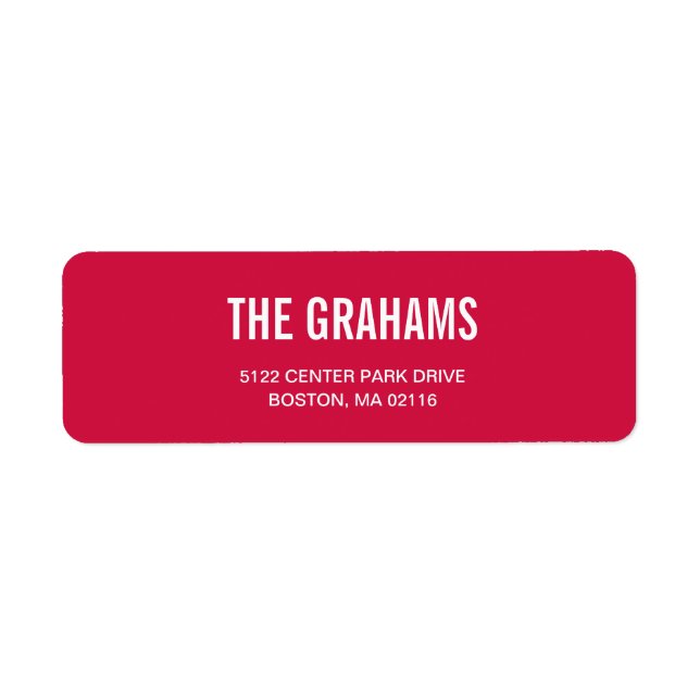 Contemporary Chic Address Labels - Raspberry (Front)