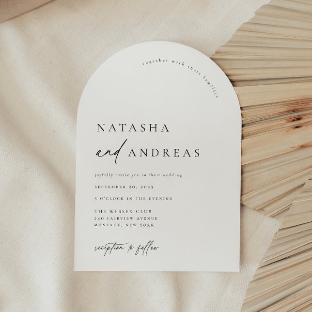 Contemporary Chic Arch Wedding Invitation (Creator Uploaded)