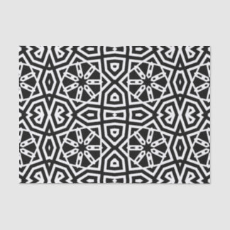 Contemporary Chic Black & White Geometric Pattern Tissue Paper